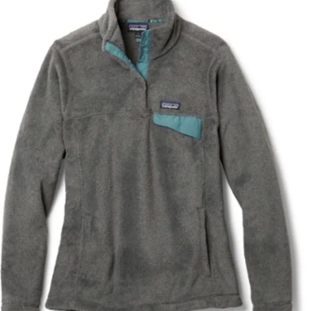 Patagonia Women’s Snap-T Pullover Light Grey & Blue